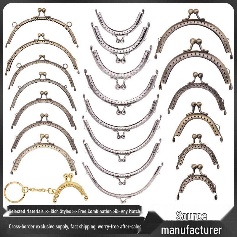 Retro Handmade Coin Purse Clasp Clips - DIY Material Kit for Crafting Bags