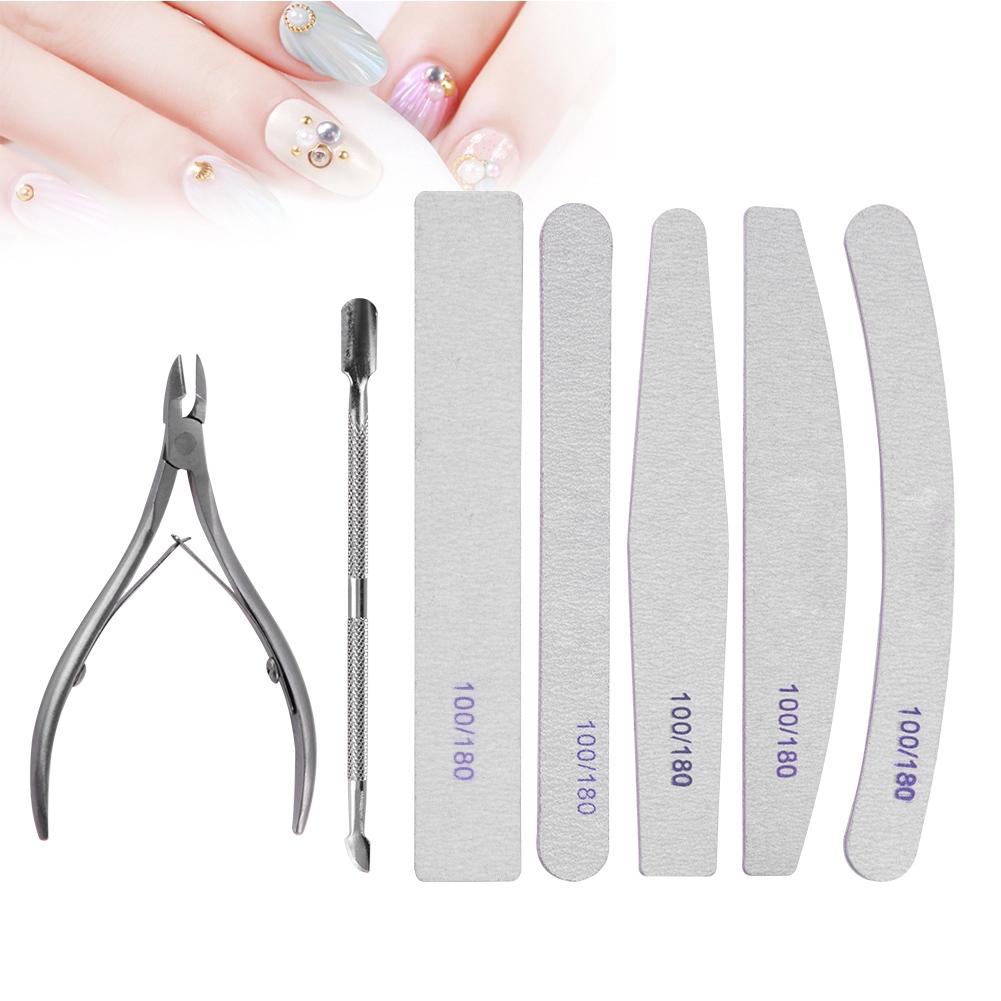 Professional Nail Art Manicure Pedicure Tool Set Nail Sanding Sponge Files Buffer Polisher