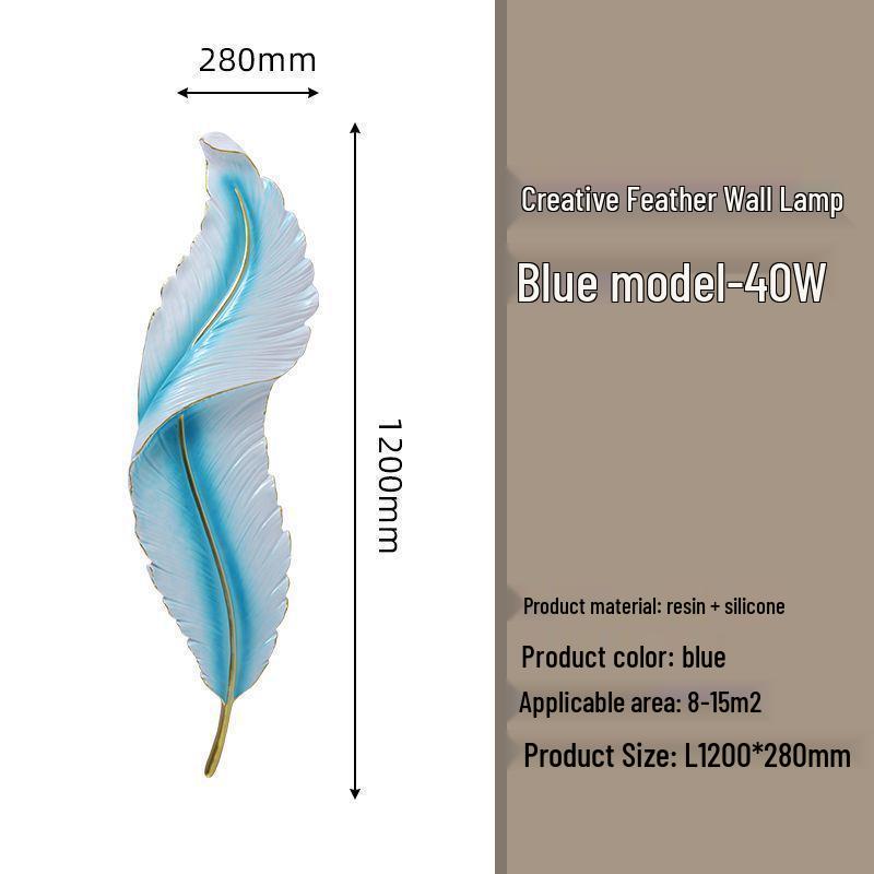 Nordic Feather Wall Lamp - Luxury & Creative Lighting for Living Room, Bedroom, Bedside, and Entrance