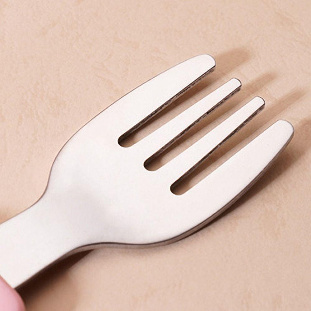 Cartoon Pattern Ice Cream Cutlery Set Reusable Kids Chopsticks Fork Spoon Set Office
