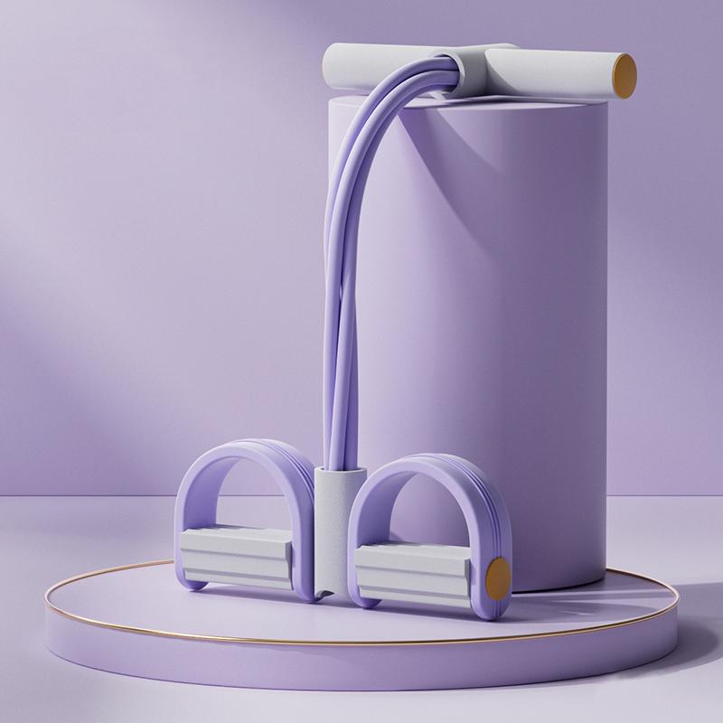 

4-трубчатая 6-трубчатая эластичная веревка для тренировок Тренажер для пресса Тренажерный зал Тренажерный зал Фитнес-оборудование 4-Tube фиолетовый