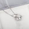 New  Top Brand Pure 925 Sterling Silver Jewelry Women Rose Flower Diamond Pendant Necklace Lovely Design Fine Luxury Quality