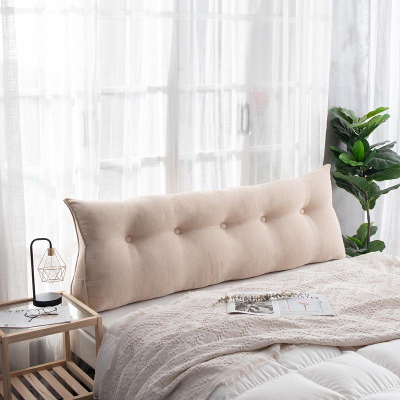 Korean Velvet Nordic Triangle Headboard Cushion: Removable, Washable, Tatami Soft Pack, Lumbar Support, Large Backrest Pillow