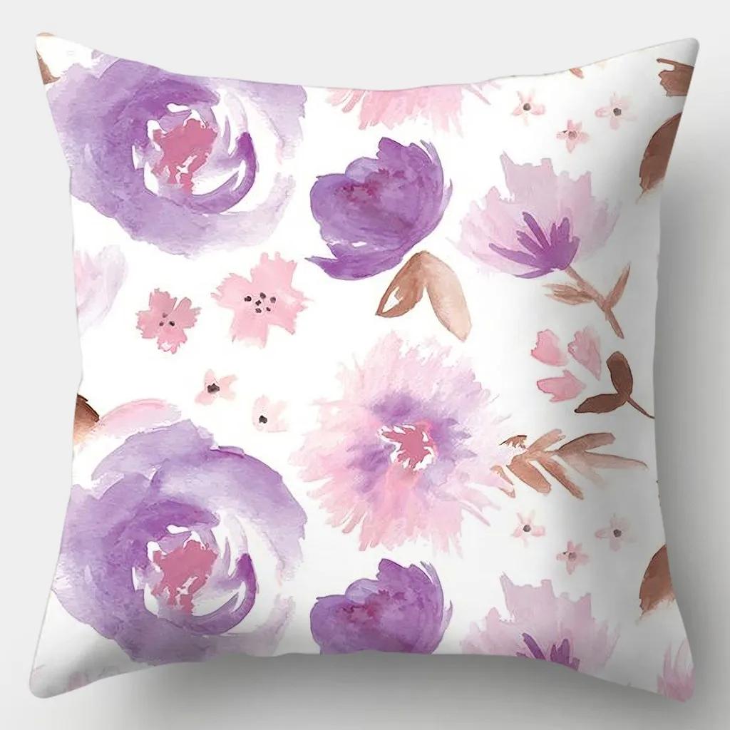Fresh Style Pillowcase 45cmX45cm Square Sofa Pillow Cover Pretty Flowers Cushion