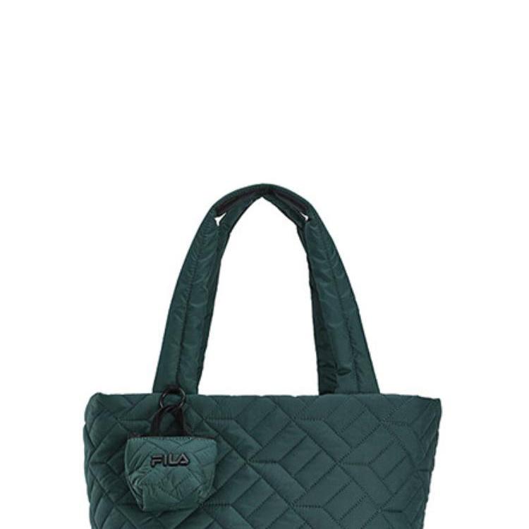 Fila Fitness Sports Casual Zipper Tote Bag Shopping Handbag Large Women tote bags Mountain-Wall-Green A13W441162FKK