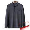 Papa Langarm-T-Shirt Herren Frühling Locker Oberteil Revers Polo Unterhemd