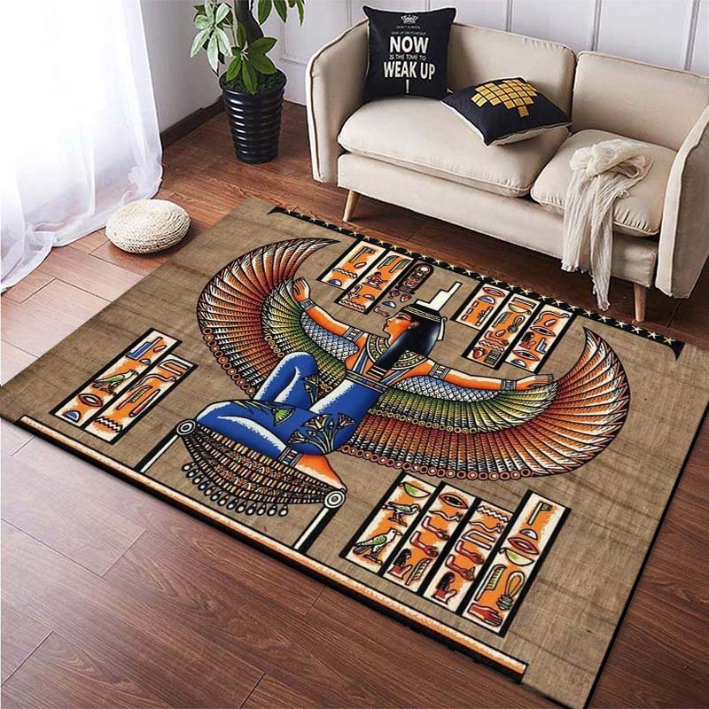 15 Sizes Ancient Egypt God Wall Art Carpet Rug for  Living Room Bedroom Rug Washable Floor Mats Household Area Mat Home Decor