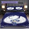 1PC Coraline Pattern Bedding Quilt Set Quilt Cover Pillowcase Home Decoration Birthday Gift (1 * Duvet Cover + 2 * Pillowcase, Without Core)