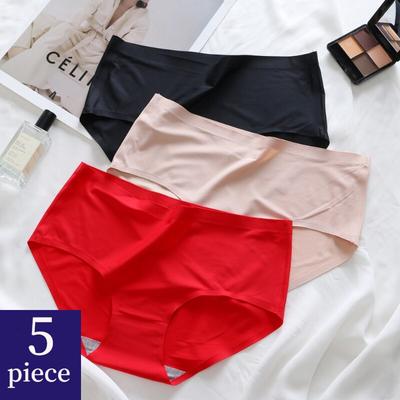 Seamless Women's Panties Large Size Silk Satin Underwear Girl Breathable Birefs Sexy Lingerie Comfort Underpants
