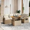 VidaXL Garden Lounge Set with Cushions 6 Pcs, Patio Sofas, Patio Furniture Set, Outdoor Furniture, Beige 3271744