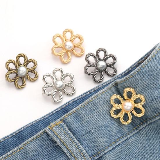 6 Pezzi Spille Stringivita Rimovibili Floreali Regolatori Vita Pantaloni Stringivita Senza Cuciture per Pantaloni Jeans Gonne