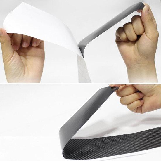 4D Carbon Fiber Car Auto Anti-Scratch Door Sill Plate Scuff Sticker Protector Tool