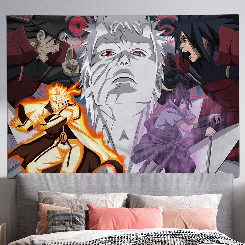 Living Room Background Cloth, Bedroom Hanging Cloth, Japanese Cartoon Anime Tapestry, Room Wall Carpet