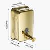 Stainless Steel Soap Dispenser Gold Liquid Soap Dispenser Manual Soap Dispenser  Space Saving