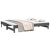 823386 vidaXL Lit coulissant Gris 2x(80x200) cm Bois de pin massif