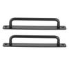 2pcs Elegant Sliding Door Handles Black Aluminum Alloy Pull Handles for Wardrobes Cabinets Garages Sheds