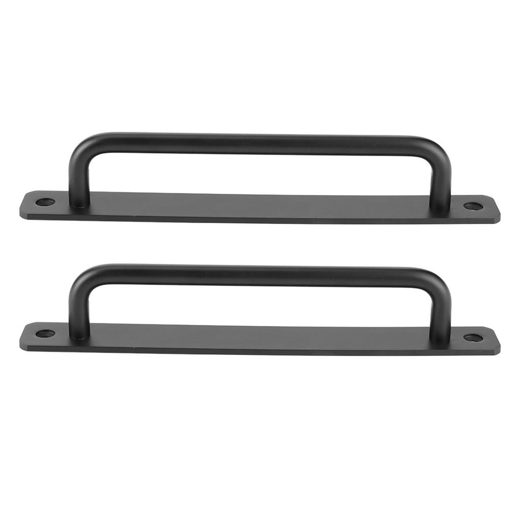 2pcs Elegant Sliding Door Handles Black Aluminum Alloy Pull Handles for Wardrobes Cabinets Garages Sheds