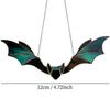 Halloween Bat Stained Glass Suncatcher Window Hanging Acrylic Wall Art Suncatcher Decor Household Halloween Bat Decoration