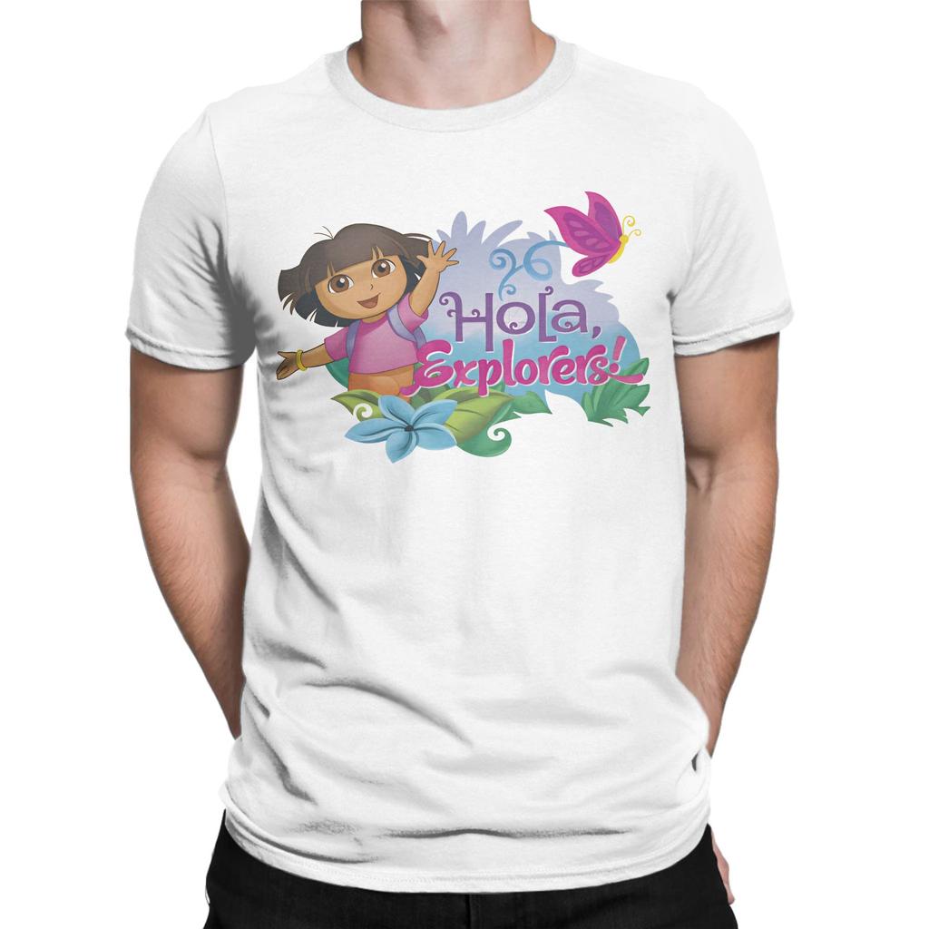 Streetwear TShirt Summer DDoras The Explorers Novelty TShirts Cotton Tshirt for Unisex Y2K Classic Print Short Sleeve Tees