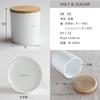 LOLO Storage containers SALT SUGAR Canister set Spoon included Made in Japan Pottery Porcelain Teak With lid &