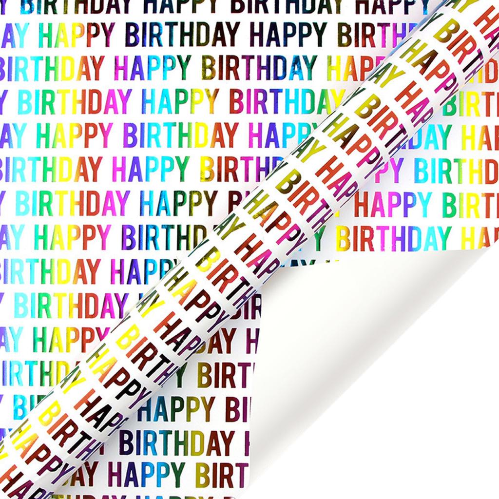 Multipurpose Vibranting Birthday Party Wrapping Paper Set Unique Designs Small Rolls for Presents Craft Supplies