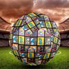 Blue Smurfs Print Size 5 Soccer Ball, Standard Match Football for Sports Game and Team Practice, Ideal Gift for Soccer Fans