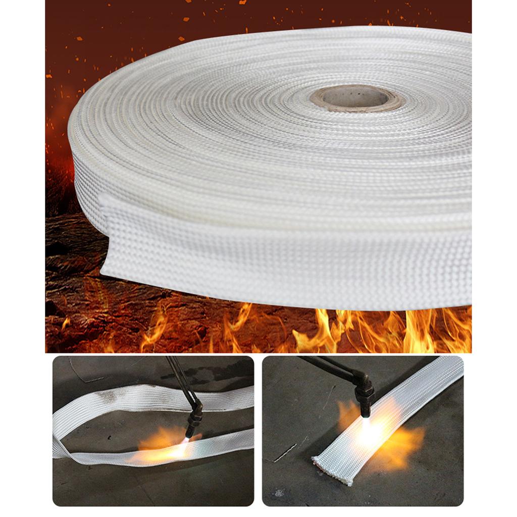 Exhaust Pipe Glass Fiber Hose 5/10/15/20/25mm Diameter Insulation Wrap Heat Wrap Insulation Sleeve Easy Installation
