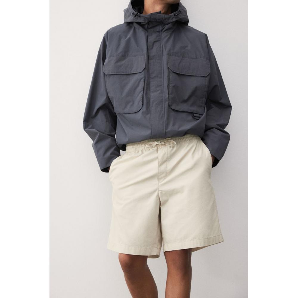 H M Canvas sHorts Regular Fit ligHt Beige