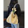 Large Capacity Straw Bag Women 2025 New Summer Seaside Beach Vacation Shoulder Bag Commuter Idle Style Tote Bag