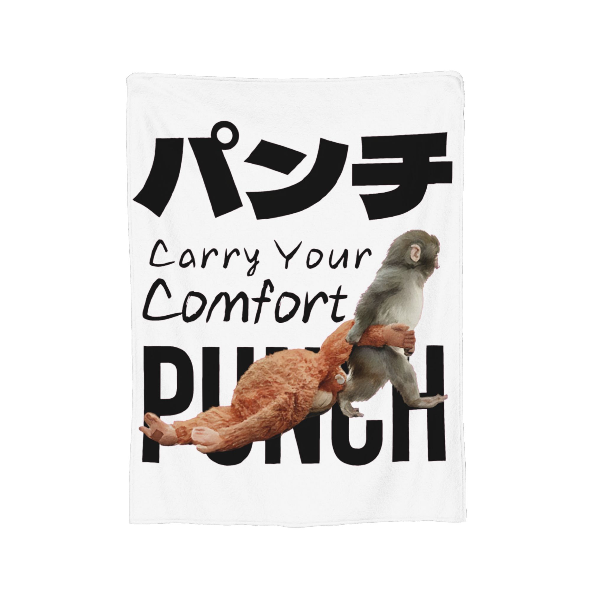 

Punch Monkey Hang In There Punch-Kun Blankets Flannel Awesome Soft Throw Blanket for Chair Covering Sofa Spring Autumn, 150x200cm