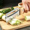 Kitchen Culinary Gadget 2-in-1 Stainless Steel Peeler Ergonomic Wood Handle for Fruit Potato Vegetable Trimming