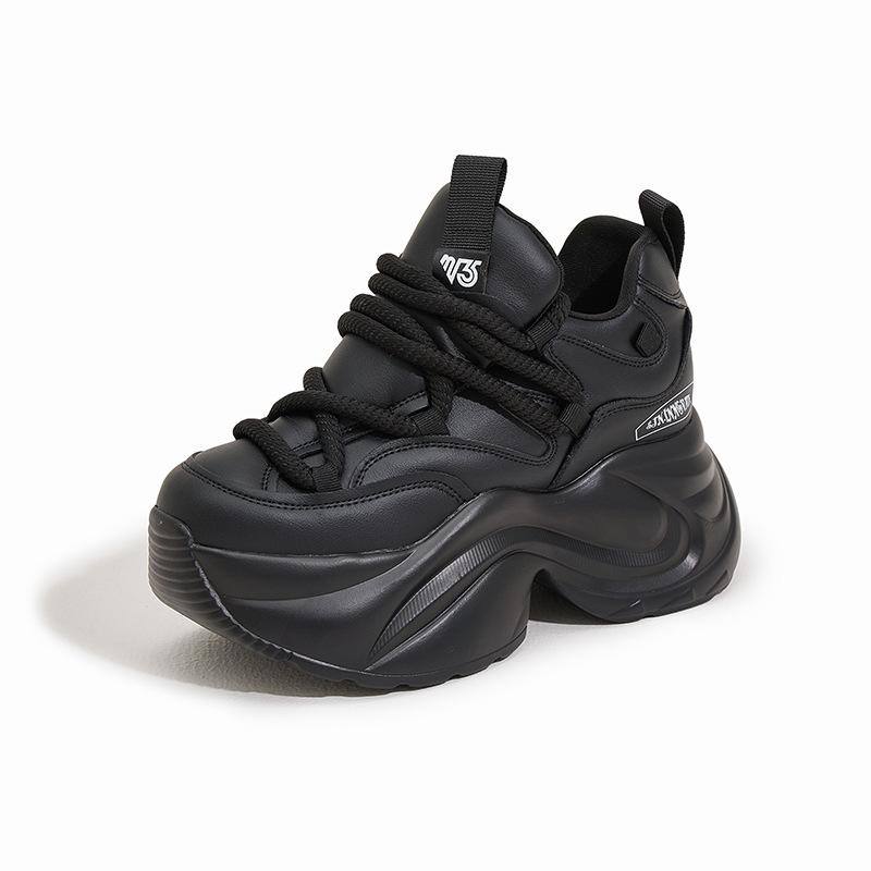 Platform Dad Shoes Women's 2025 New Spring Height Increase Women's Shoes Muffin Shoes Fashion Versatile Casual Sports Shoes