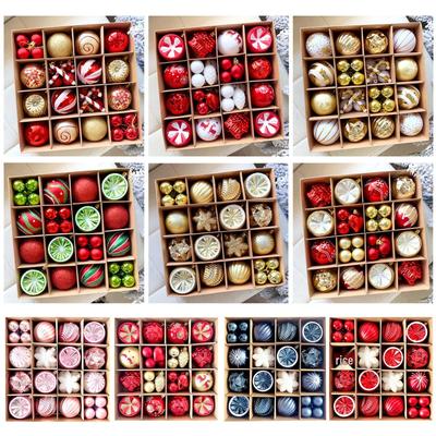 Electroplated 6cm Irregularly Painted Christmas Ball Ornament - Plastic Gift for Christmas Tree Decoration