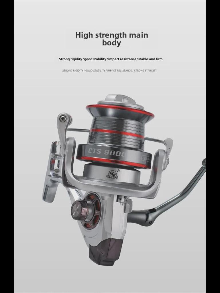 גלגלת דיג Kemalong CTS לטווח ארוך, עשויה מתכת מלאה, להטלה