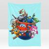 Cartoon S-Super W-Wings Throw Soft Flannel Blanket for Bed Bedroom Sofa Picnic Throw Skin-friendly Breathable Gift Cover