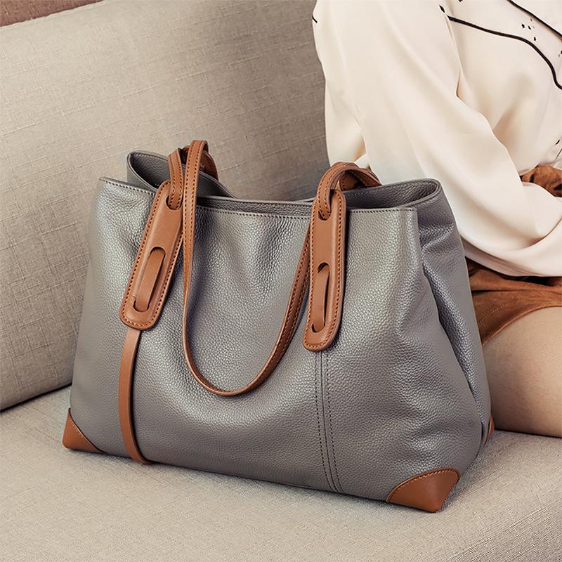 Einkaufstasche Damen Einzelschulter Große Kapazität Advanced Sense Frühlings- und Sommerleder Große Pendlertasche