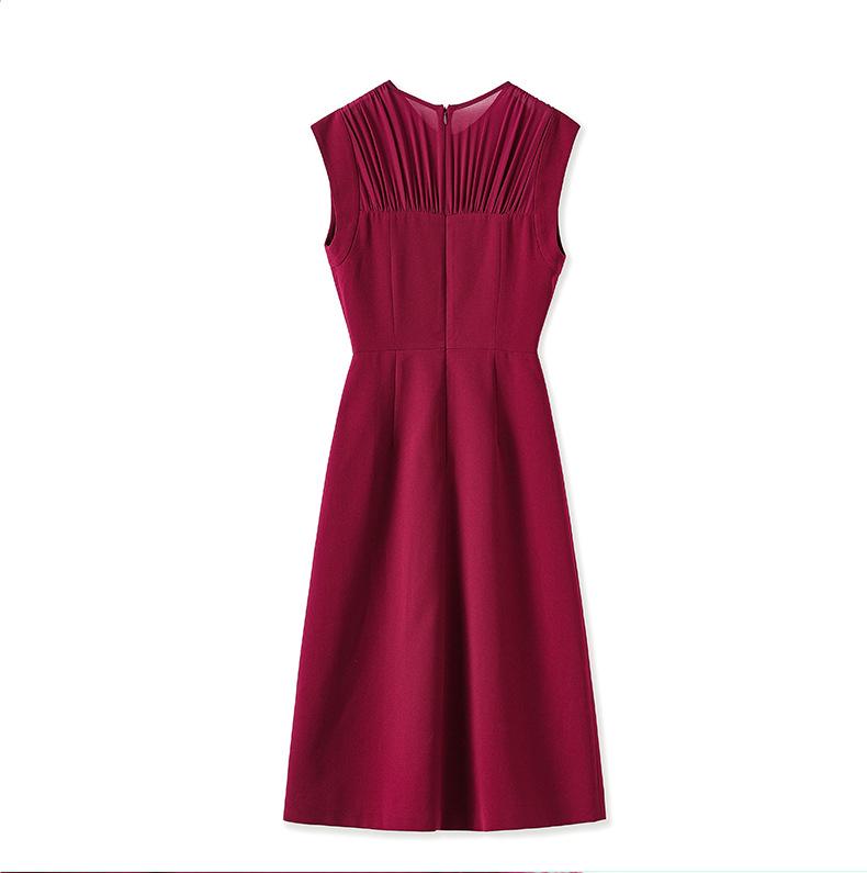 Elegant Sleeveless Chiffon A-line Vest Dress