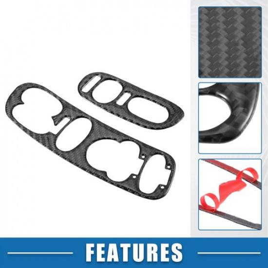 Set of 2 Auto Window Lift Switch Cover for Chevy Corvette C5 1998-2004 Black