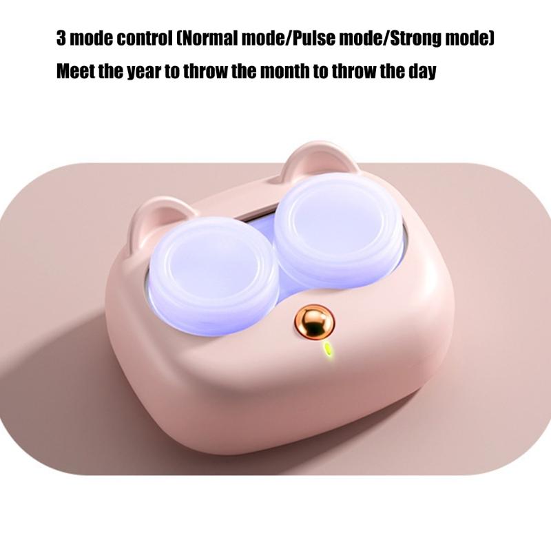 Portable Contact Lenses Cleaner Auto Vibration Machine Self Cleaning Washer Daily Use Container Soak Storage