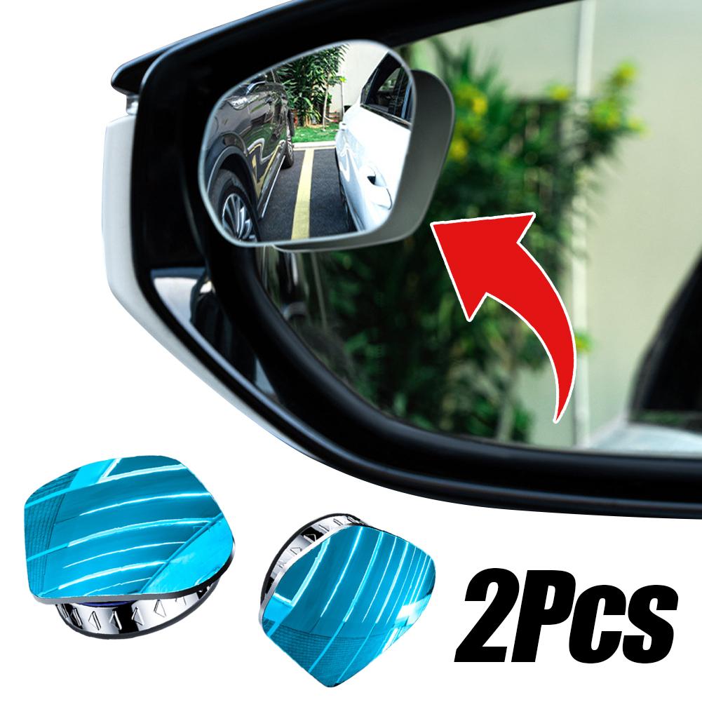 Car Blind Spot Rear View Mirror Wide Angle 360 Degree Adjustable Small Round Mirror Car Reverse Auxiliary Rearview Convex Mirror