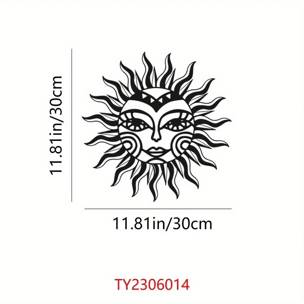Metal Wall Art Sun Moon Decor for Living Room