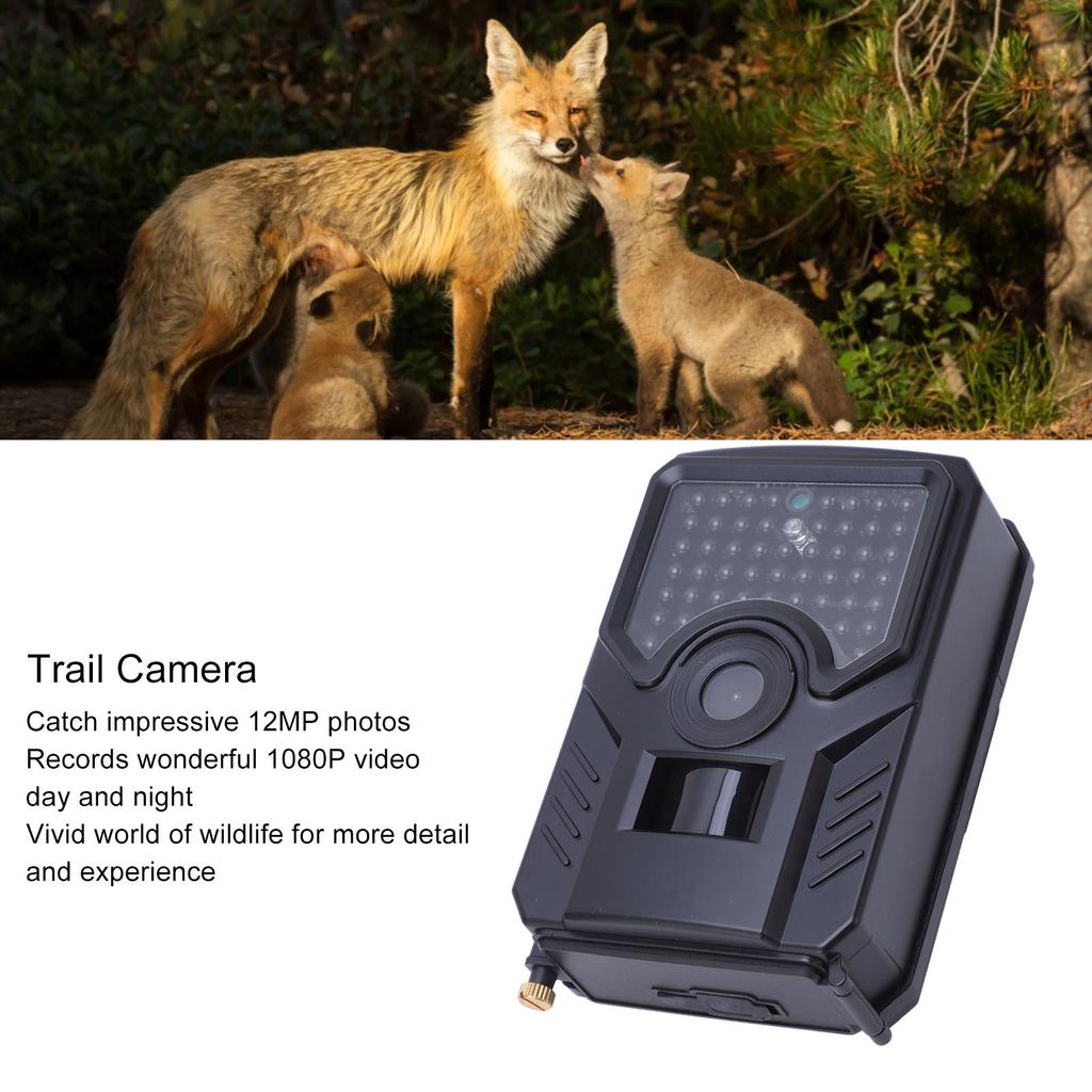 Infrared Hunting Camera Trail Camera 12MP HD 1080P Infrared Hunting IP56 Waterproof for Wildlife Monitoring PR200B Trail Camera