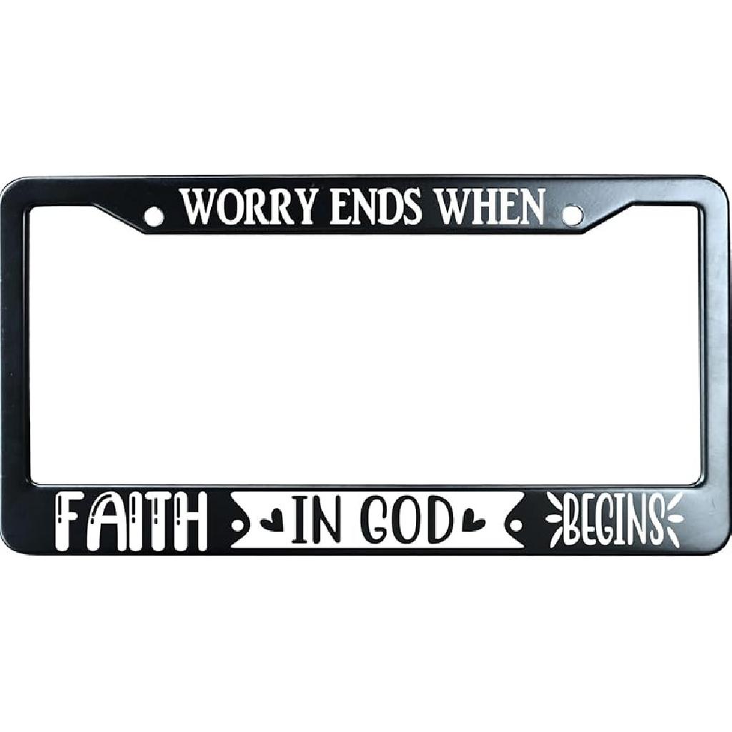 Do You Follow Jesus This Close? Matte Black Stainless Steel License Plate Frame For Christian, Jesus/God Auto Car Tag Frame, Heavy Duty License Plate