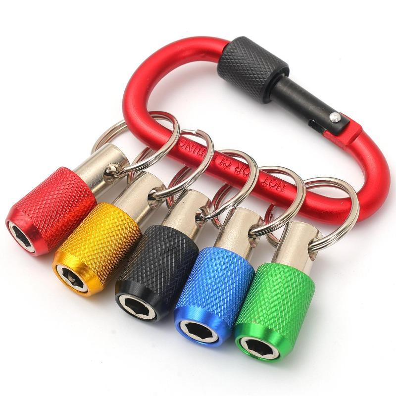 5/1Pcs Hexagonal Shank Key Chain Adapter Quick Change Extension Rod Outdoor Woodworking Drill Chucks Hand Hardware Tool Supplies