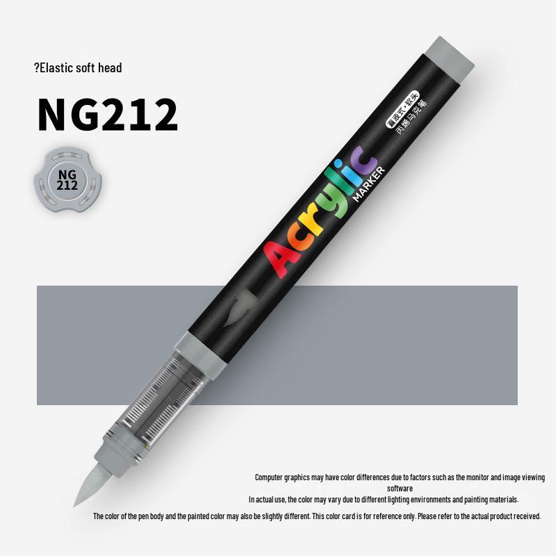 60-Color Soft Tip Liquid Ink Acrylic Marker Set for Primary School Art