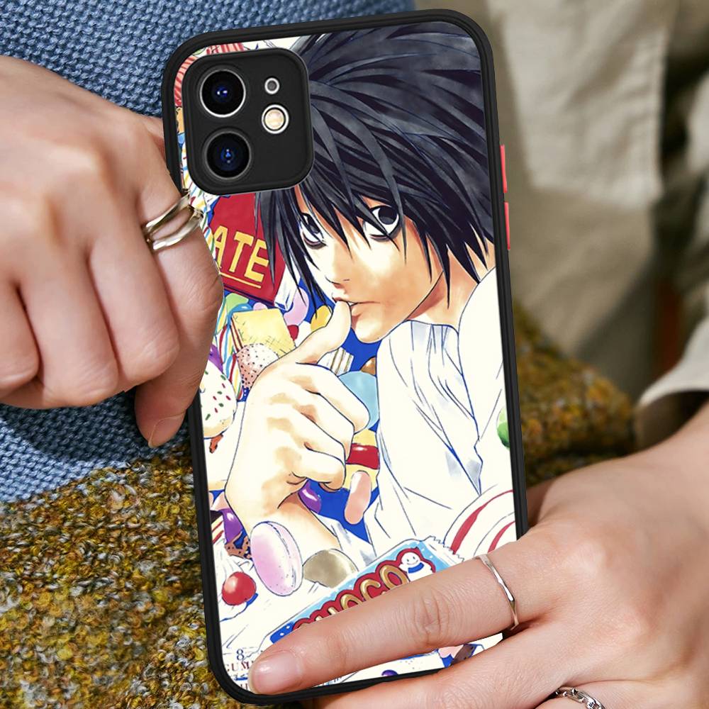 Japan Anime Death Note Phone Cases For IPhone 16 15 14 Plus 13 12 11 Pro Max Matte Oft Bumper Phone Cover