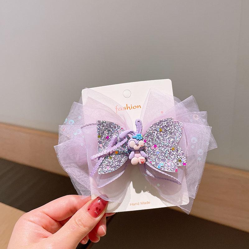 New Lolita Ribbon Bow Hair Clip for Girls - Princess Mesh Hairpin Accessory