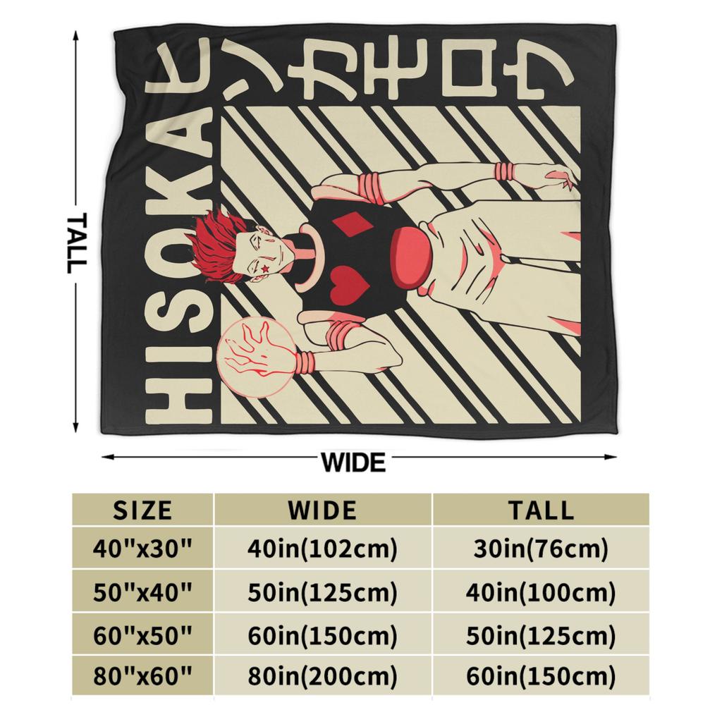 Hunter X Hunter Hisoka Decke Fleece Dekoration Anime Kawaii Manga Super Warme Kuscheldecke für Bettwäsche Auto Tagesdecken
