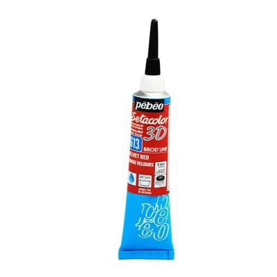 Fabric Paint Setacolor 3D Brod Line Red Vel…