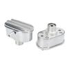Aluminum Valve Cover Breather PCV Combo Kit Finned Oval Polished 6100FP for Replacement